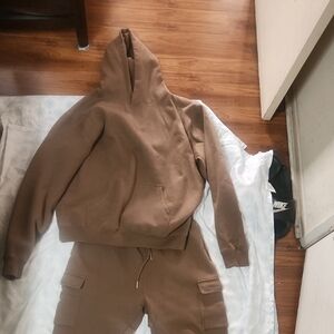 Brown Hoodie and Jogger Set